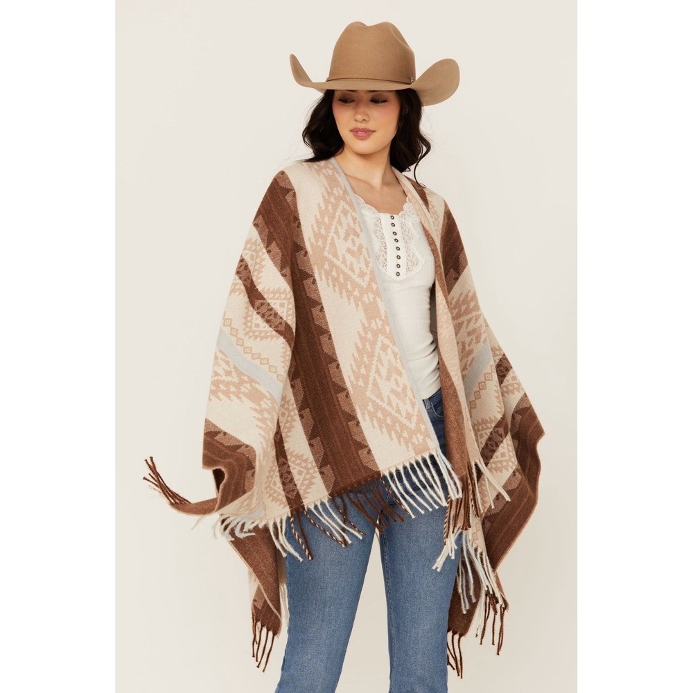 Idyllwind By Miranda Lambert Edsel Southwest Aztec Super Soft Poncho Shawl OS